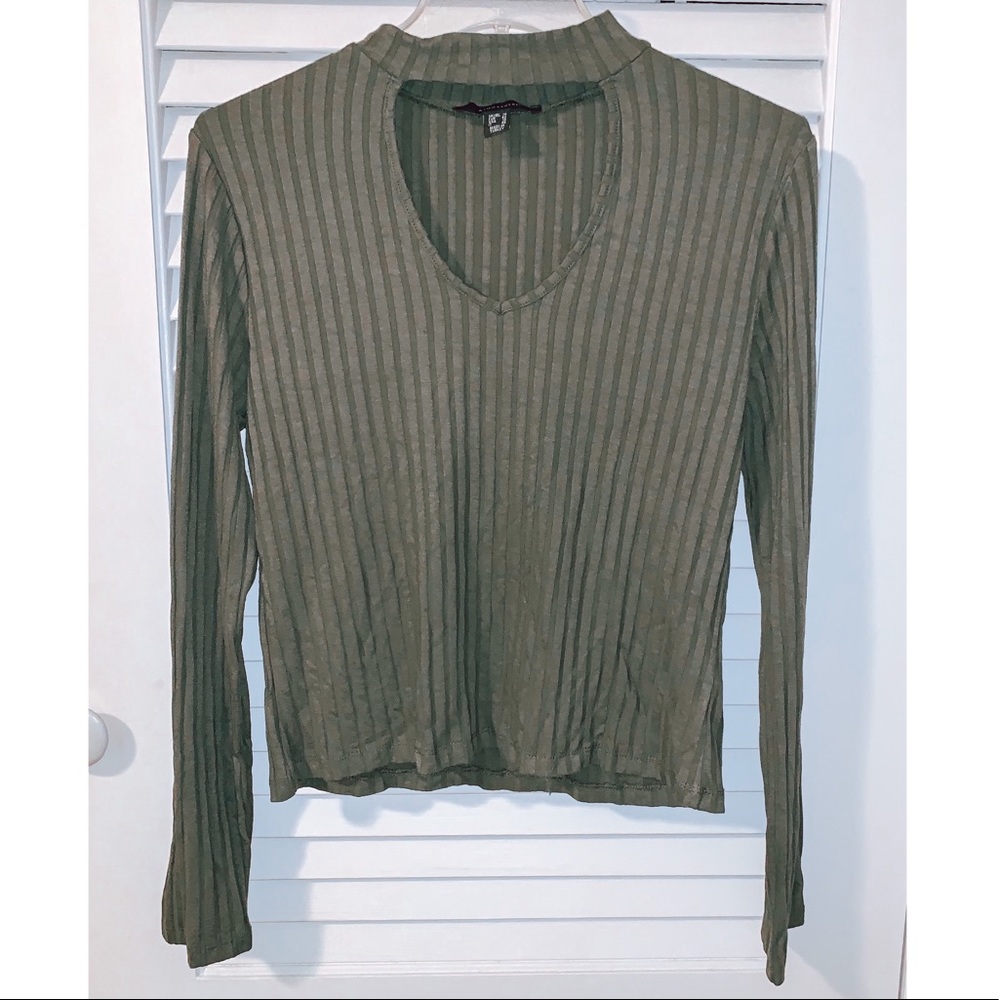 Army Green Primark Mid Crop Top